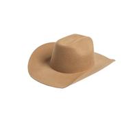 Sombreros de Vestir Sombrero de Lana de Cowboy del Oeste for Hombre y Mujer, Sombrero de Vaquera de Fieltro Informal for otoño e Invierno, sombrilla cálida con Forma cóncava, Sombrero de Copa(Camel)