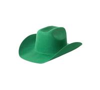 Sombreros de Vestir Sombrero de Lana de Cowboy del Oeste for Hombre y Mujer, Sombrero de Vaquera de Fieltro Informal for otoño e Invierno, sombrilla cálida con Forma cóncava, Sombrero de Copa(Green)