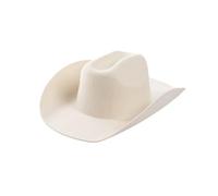 Sombreros de Vestir Sombrero de Lana de Cowboy del Oeste for Hombre y Mujer, Sombrero de Vaquera de Fieltro Informal for otoño e Invierno, sombrilla cálida con Forma cóncava, Sombrero de Copa(White)