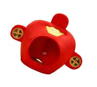 Sombreros de vestir: sombrero de peluche para juego de rol, trajes de juego de rol para adultos, tocado chino del dios de la riqueza para accesorios de disfraz