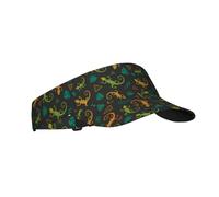 Sombreros de visera para mujer, exóticos y divertidos, diseño de hojas de lagarto, gafas de sol deportivas para mujeres y hombres, gorras ajustables, parasol, sombreros para correr, tenis, golf, color