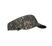 Sombreros de visera para mujer, lindo lagarto, gecko tropical, viseras deportivas para mujeres y hombres, gorras ajustables para correr, tenis, golf, color negro