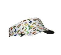 Sombreros de visera para mujer, rana, tortuga, newt, lagarto, algas, parasoles deportivos para mujer y hombre, gorras ajustables, parasol, sombreros para correr, tenis, golf, color negro