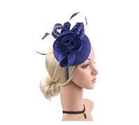 Sombreros Fascinators Sombrero tocado de flores for mujer, diadema con clips, sombrero pastillero, sombreros for fiesta té y cóctel for(Silver)
