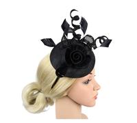 Sombreros Fascinators Sombrero tocado de flores for mujer, diadema con clips, sombrero pastillero, sombreros for fiesta té y cóctel for(Gold)