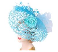 Sombreros Fascinators Tocados de boda for mujer, tocados flores for sombrero, cóctel, diadema, pastillero nupcial(SKY BLUE)