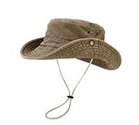 Sombreros geniales para adolescentes, transpirable, de ala ancha, para exteriores, gorra de malla para viajes, pesca, divertido sombrero de pescador, caqui, Talla única