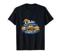 Sombreros Grandes del Ohio Pride y el Horizonte de los Grandes Lagos de Cleveland Camiseta
