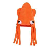 Sombreros locos para niños - 10.63 x 10.63 x 22.44 pulgadas, sombrero de disfraz de calamar transpirable de felpa novedosa novedad animal marino divertido sombrero de pulpo calamar para niños adultos