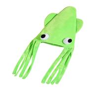 Sombreros locos para niños - 10.63 x 10.63 x 22.44 pulgadas, sombrero de disfraz de calamar transpirable de felpa novedosa novedad animal marino divertido sombrero de pulpo calamar para niños adultos