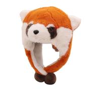 Sombreros para adultos con forma de animal, forma mapache suave tejido de dibujos animados - Sombrero con orejas de animal de peluche - para mujeres y niñas al aire libre Cosplay Invierno