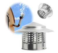 Sombreros Para Chimeneas 110 Mm 160 Mm 200 Mm 250 Mm 300 Mm Tapas De Chimenea De Acero Inoxidable 304, Protector Contra Pájaros Viento Y Lluvia, Tapa De Techo Redonda(300 mm-11.81 in)