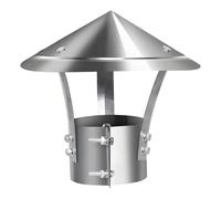 Sombreros para Chimeneas, Acero Inoxidable 201, a Prueba de Viento y Lluvia, Cubierta de Chimenea de 200 mm de Diámetro, Adecuada para Tuberías de 80 mm de Diámetro (Plata)