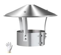 Sombreros para Chimeneas, Cubierta de Chimenea, Tapa de lluvia de Acero Inoxidable, Tubo de Humos, Cubierta de Tubo de Techo, Campana de Chimenea 75-315MM(125mm/4.9in)