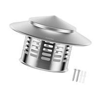 Sombreros para Chimeneas de Acero Inoxidable 304, Sombrerete Chimenea Antilluvia Redondo, Sombrero Chimenea, Caperuza Antipajaros para Conductos de Estufas y Chimeneas, Tapa de Escape(300mm/11.8in)