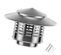Sombreros para Chimeneas de Acero Inoxidable 304, Sombrerete Chimenea Antilluvia Redondo, Sombrero Chimenea, Caperuza Antipajaros para Conductos de Estufas y Chimeneas, Tapa de Escape(75mm/3in)