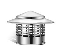 Sombreros para Chimeneas de Acero Inoxidable 304, Tapa de Chimenea, Sombrero de Lluvia, para protector de malla, plateado(200mm/7.8in)
