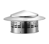 Sombreros para Chimeneas de Acero Inoxidable 304, Tapa de Lluvia para Chimenea en Acero Inoxidable, Sombrerete Chimenea Antilluvia Redondo(250mm/9.8 inch)