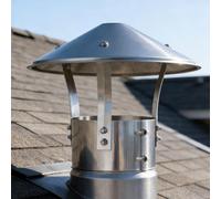 Sombreros para Chimeneas, Sombrero de Chimenea 75-315mm Cubierta de lluvia de Acero Inoxidable 304 para Tubos de Estufa, Tuberías(200mm)