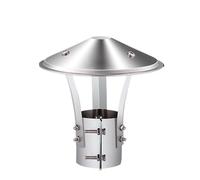 Sombreros para Chimeneas Tapa a prueba de lluvia for chimenea, diámetro 75-160mm, escape humo acero inoxidable, diseño a viento, prevención efectiva la(75 tube)