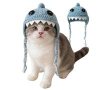 Sombreros para Gatos - Sombrero de Perro con Forma de tiburón - Sombrero de Punto para Gatito, para Padres de Mascotas, Amantes de los Animales, Viajes, Compras, Eventos temáticos, de