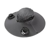 Sombreros para ventilador de energía solar para hombre, tapón de enfriamiento para exteriores, cubierta de carga USB, sombrero de ala ancha transpirable con guiado, playa, camping, senderismo