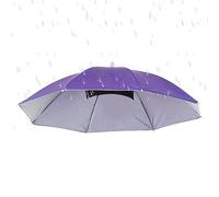 Sombreros paraguas para mujer, sombrero paraguas niños protección lluvia - Sombrero ajustable impermeable para exteriores unisex adultos y niños, violeta, Fare riferimento alla descrizione