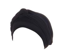 Sombreros pequeños étnicos para mujer, turbante preatado, para la cabeza, trenzado, gorras, Negro, Talla única