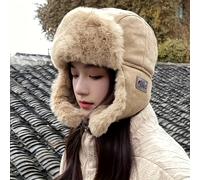 Sombreros retro de moda para mujer y hombre, más gruesos para la y a prueba de frío en invierno, y sombreros con protección para los oídos para salir. Es adecuado para salir.