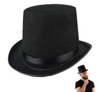 Sombreros superiores para hombres Hat de copa negra alta Tamaño de adultos 16 cm Magino Magic Sombrero para sombreros formales de showman Hats Halloween Disfraz de disfraces