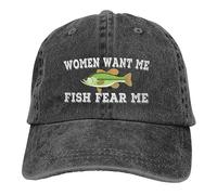 Sombreros Unisex de Papá Noel Las Mujeres Me Quieren Pescado Miedo Mujeres Me Quieren Pescado Miedo Pescado Bromas sarcásticas de papá Gorras de béisbol Gorras con Visera Gorras Sombreros de Moda