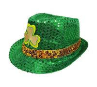 SombreroSaint Patrick - 23x28x12 cm, accesorio de disfraz fantasía con lentejuelas, decoración de | sombrerodecostume, para mujeres, hombres, adultos, adolescentes, celebración, vacaciones