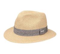 Stetson Sombrero de Paja Nark Toyo Mujer/Hombre - Verano Playa Sol con Banda Grosgrain Primavera/Verano - XL (60-61 cm) Beige-Melange