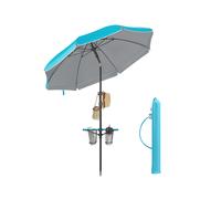 Sombrilla 200 cm Protección Solar UPF 50+ Jardín Azul