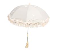 Sombrilla Ajustable para Cochecito de bebé con Bonito Diseño de Encaje, Protección Solar Ideal para bebé, Abrazadera Universal, Material de Tela Oxford (Paraguas de crisantemo)