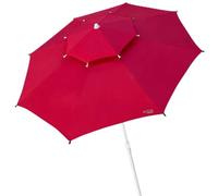Sombrilla Aktive Rojo Metal Fibra de Vidrio 280 x 261 x 280 cm (4 Unidades)