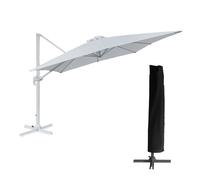 Sombrilla cuadrada molokai 3x3m blanco + funda