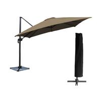 Sombrilla cuadrada molokai 3x3m topo + funda