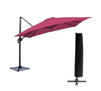 Sombrilla cuadrado molokai 3x3m fucsia + funda