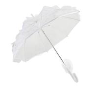 Sombrilla de Encaje, Hecha a Mano, para Boda, Nupcial, Elegante, Decorativa, Encaje, Paraguas de Baile, Accesorio de fotografía para Fiesta, 23,6 x 22,2 Pulgadas (Blanca)