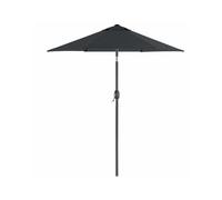 SONGMICS Sombrilla de Jardín 210 cm, UPF 50+, Parasol, 30°de Inclinación en dos Direcciones, con Manivela, para Patio, Terraza, Balcón, Piscina, sin Base, Gris GPU202G01