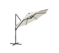 Sombrilla de Jardín 300 cm Giratoria Inclinación Fluida Blanco Crema
