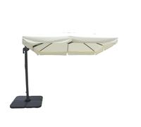 Sombrilla de jardín 3x4 tela parasol cortavientos de exterior Ecru con estruc...