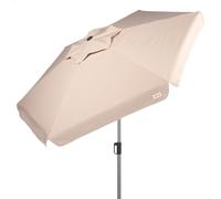 Sombrilla de Jardín Antiviento Hexagonal Inclinable UV50, 230 Cm, Marfil