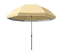 Sombrilla De Jardín Playa Con Forro Anti UV Toldo Redonda(Beige,260cm)