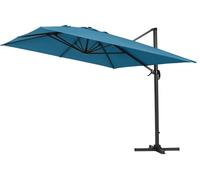 Sombrilla de jardín sun 4" aluminio deportado - rectángulo - 3 x 4 m - azul