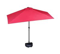 Sombrilla de Media caña con manivela para Exteriores, Ideal para Piscina, jardín y terraza. Parasol para Patio Trasero. Elegantes sombrillas para Patio y Piscina (Bei).