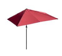 Sombrilla de media luna para exteriores, 200 x 100 cm, para montar en la pared, 250 x 130 cm, con manivela y 5 varillas, protección UV para patio, balcón y porche, accesorio de jardín perfecto