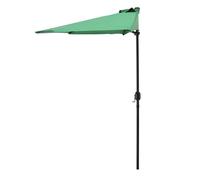 Sombrilla de media pantalla eger con manivela ø 300cm verde [casa.pro]