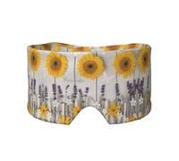 Sombrilla de ojos con estampado de girasoles en madera, para siesta, viajes, yoga, cubierta de ojos, viajes, oficina, siesta, avión